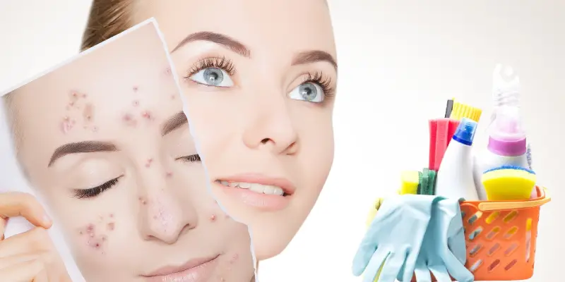 Destruction of the skin with detergent
